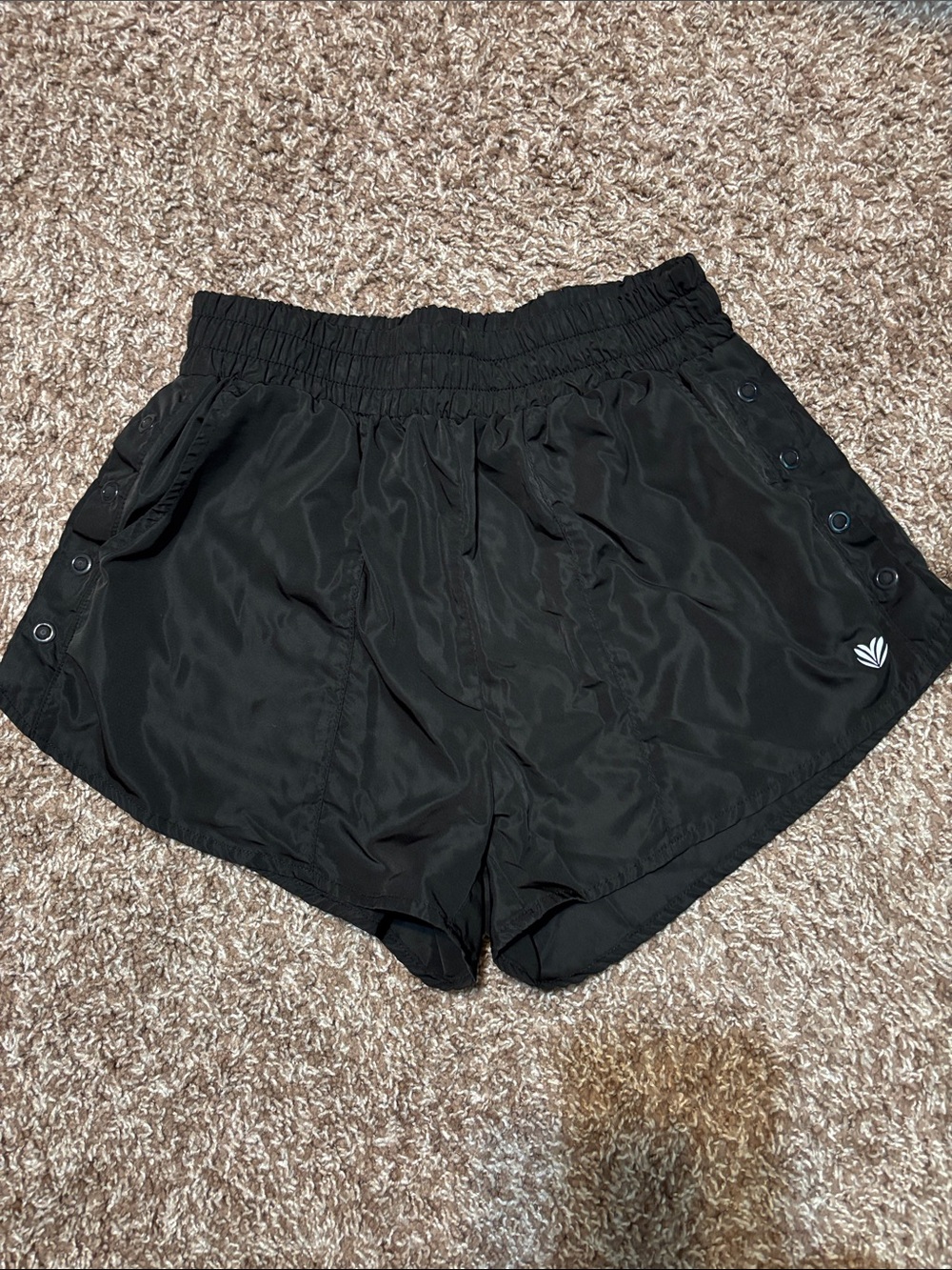 Forever 21 Black Athletic Shorts with Snap Buttons